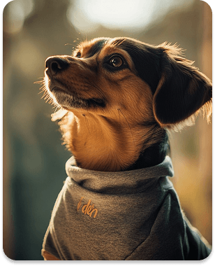 Dog with background removed